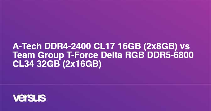 A-Tech DDR4-2400 CL17 16GB (2x8GB) vs Team Group T-Force Delta RGB