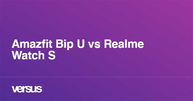 Amazfit bip u outlet vs realme watch s