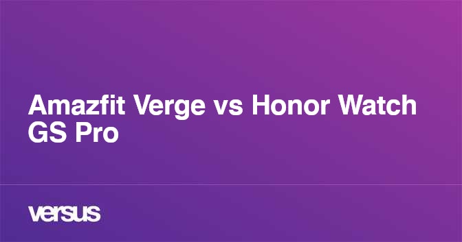 Amazfit verge lite discount vs honor watch magic