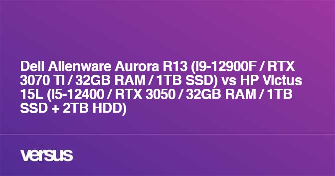 Dell Alienware Aurora R13 i9 12900F RTX 3070 Ti 32GB RAM