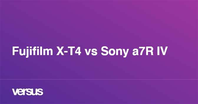 ▷ Sony a7 IV vs Fujifilm X-T4, ¿Cuál es mejor?