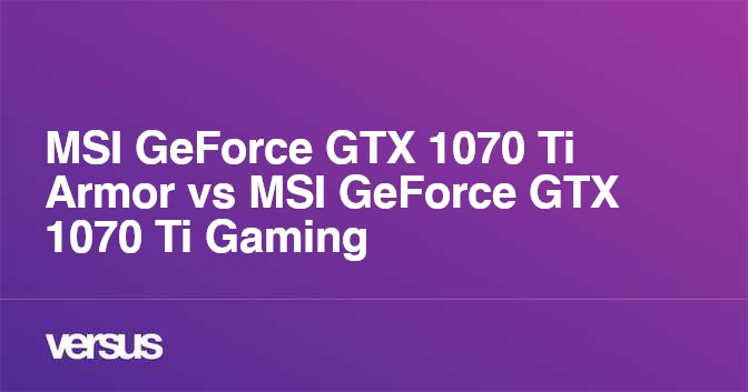 Gtx 1070ti msi on sale armor