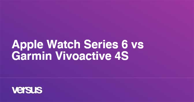 Vivoactive 4 vs discount apple watch 6